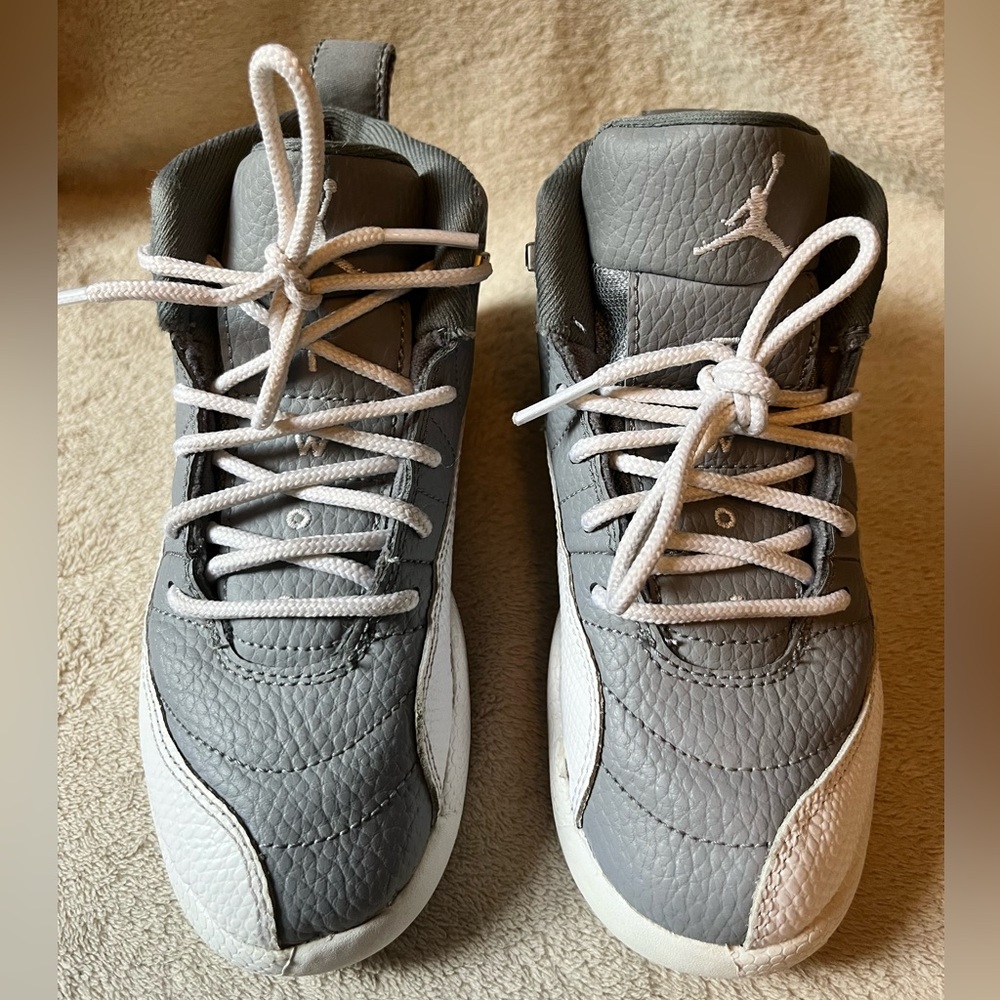 Jordon 12 Retro Toddler Shoes Size 11 Stealth White Cool Grey